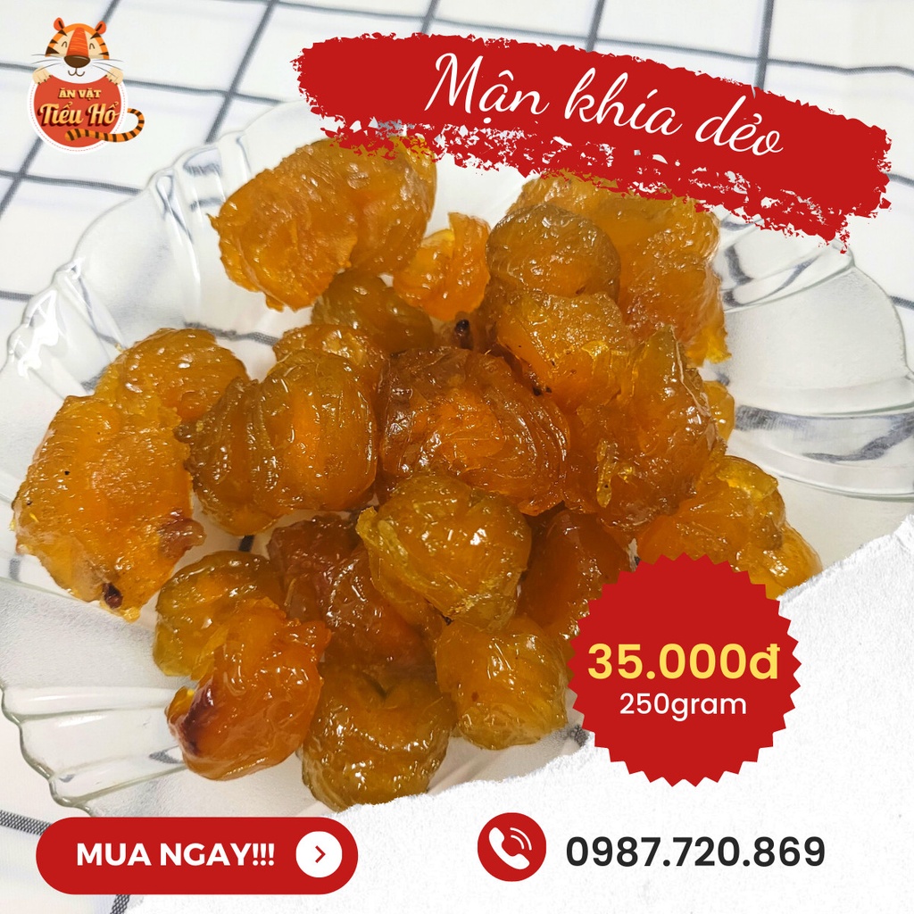 Mận khía sấy dẻo chua ngọt - ô mai đặc sản hà nội - ăn vặt tiểu hổ
