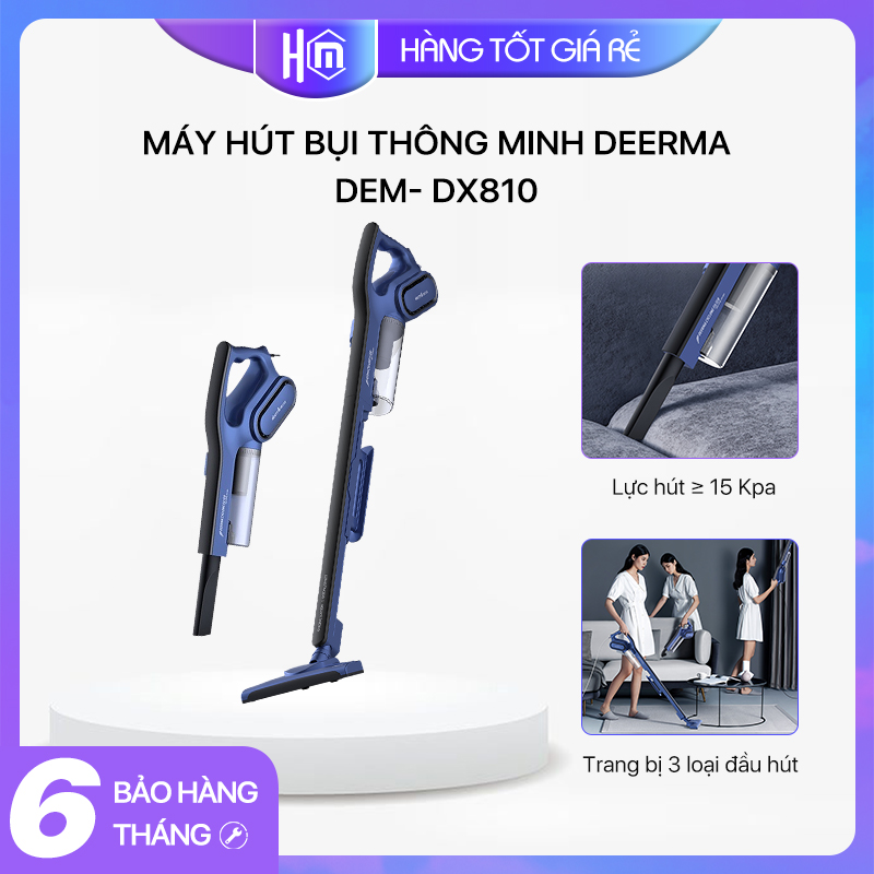 Máy hút bụi cầm tay Deerma DX810 - Công suất hút mạnh 16000 Pa