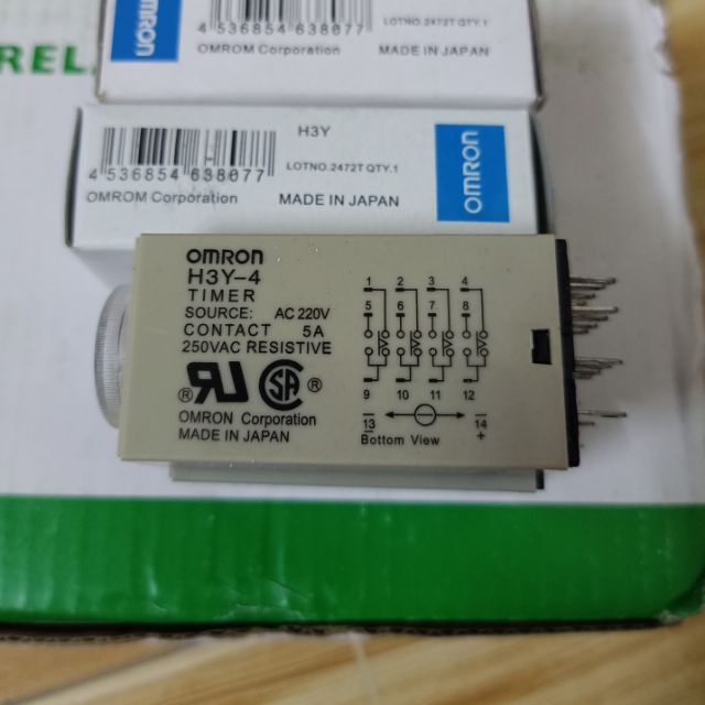 Relay, rơ le thời gian h3y-2/ h3y-4 220v, 1giây, 5 giây, 10 giây, 60 giây