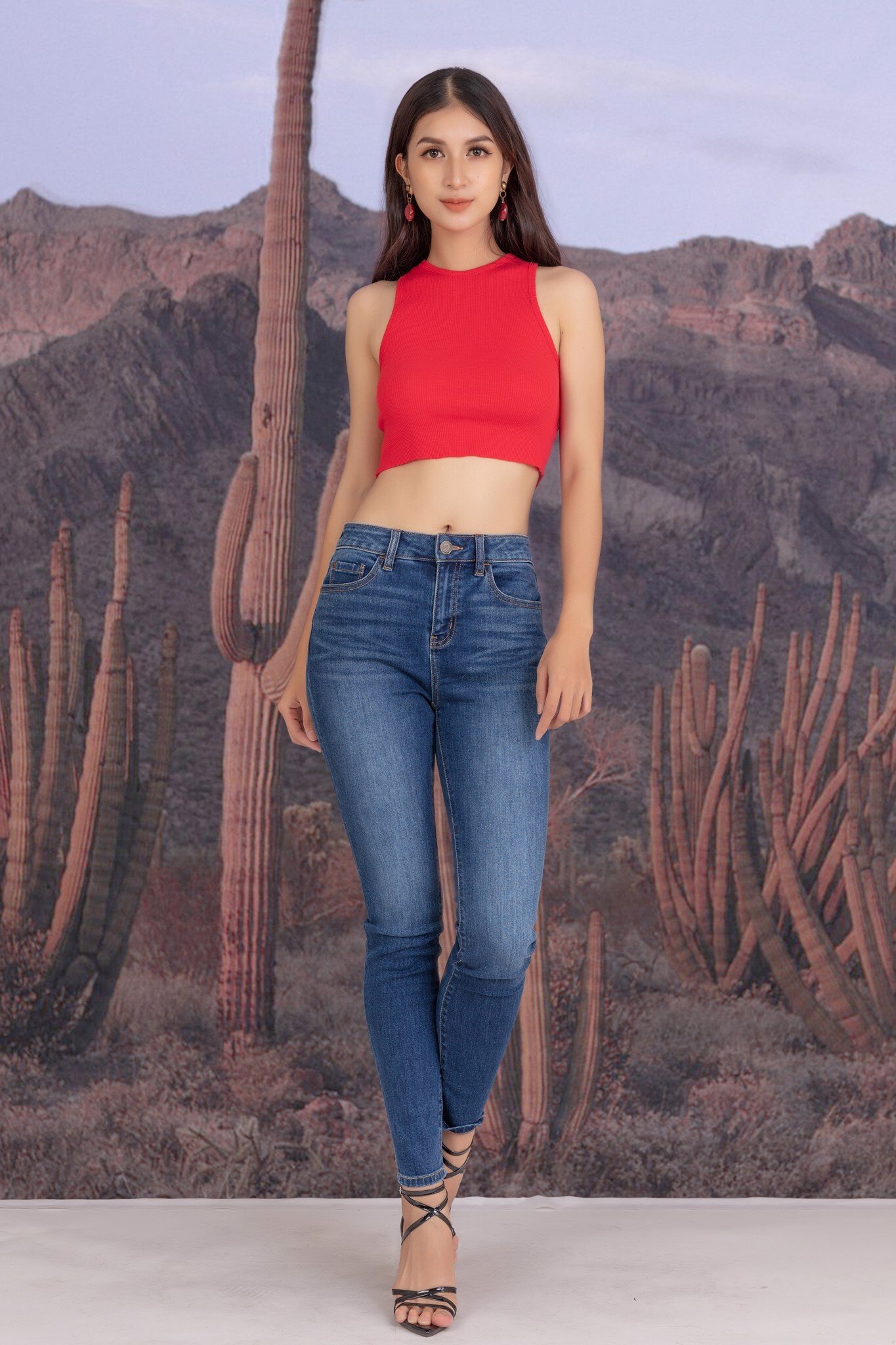 Quần jean nữ dáng skinny v-sixtyfour - 319wd2081b6990