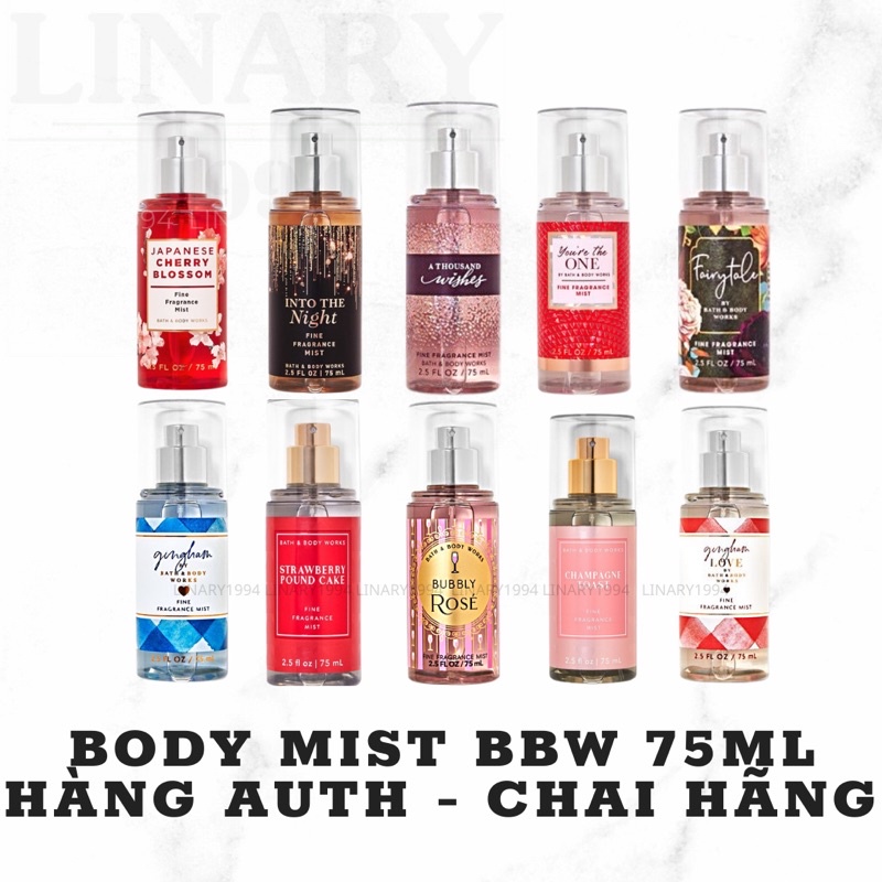 Xịt thơm toàn thân Bath&BodyWorks chai nhỏ