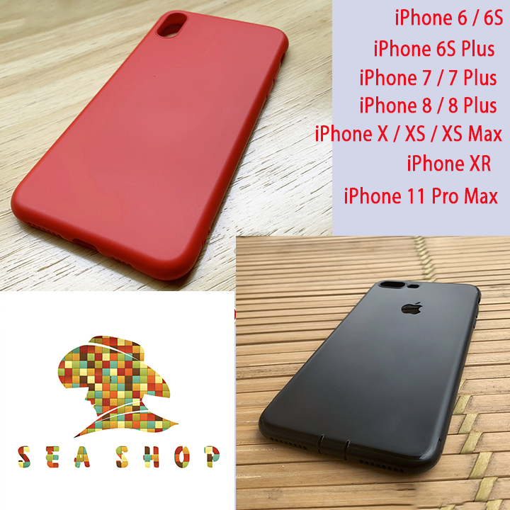[2 MÀU ĐỎ - ĐEN] Ốp lưng iPhone nhựa dẻo các đời - iPhone 5, 5s, iPhone 6, 6S, 6 Plus iPhone 7 - 8 Plus, iPhone X, XS, XS Max, iPhone 11 Pro Max - Ốp lưng iP chống sốc