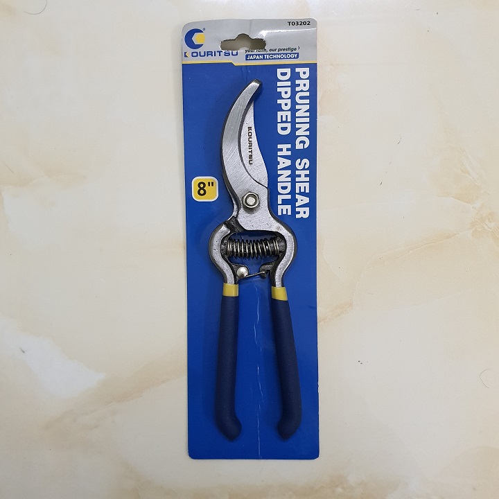 Kéo cắt tỉa cành tay cầm chống trượt Nhật Bản KOURITSU 8 inch (20cm), Kéo tỉa cây cảnh, kéo làm vườn, kéo tỉa bonsai, Keo tia cay canh, kéo cắt cành, kéo tỉa cành, kéo bấm cành, kìm cắt cây cảnh, kéo cắt tỉa cây cảnh