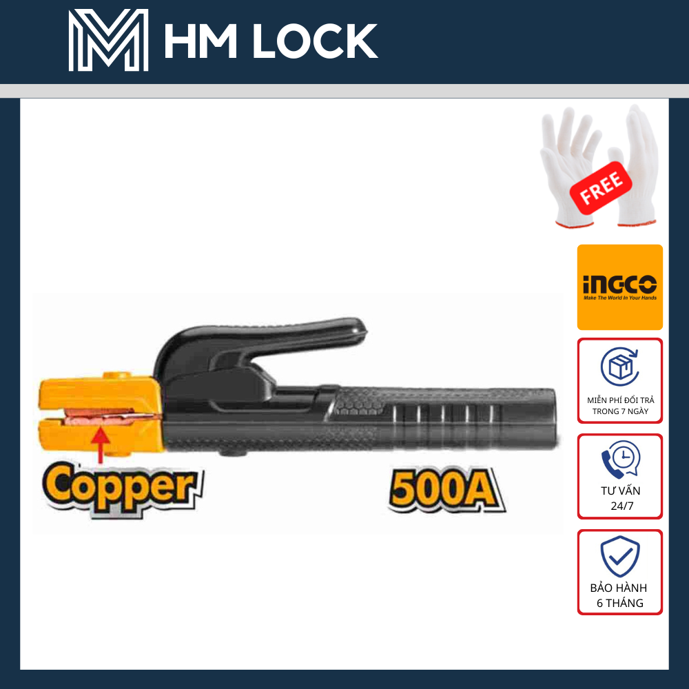Kềm hàn 500a ingco - hàng chính hãng - wah5008 - hm lock