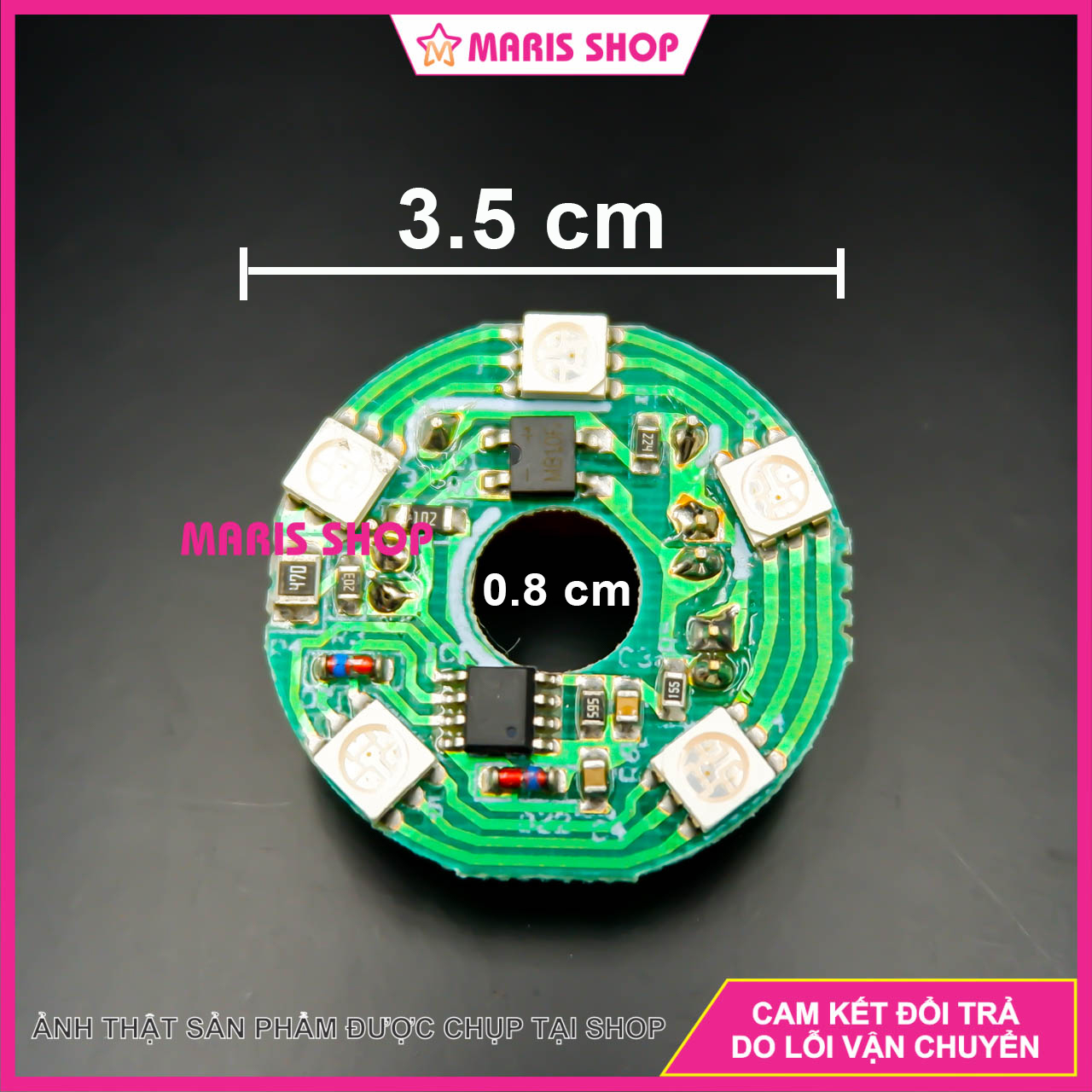 Mạch led 7 màu thay thế cho đèn thờ pha lê, đèn thờ các loại sử dụng điện 220v đường kính 3.5cm
