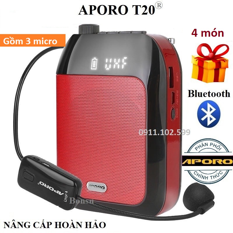 Loa trợ giảng Aporo T9 UHF tích hợp cả Bluetooth