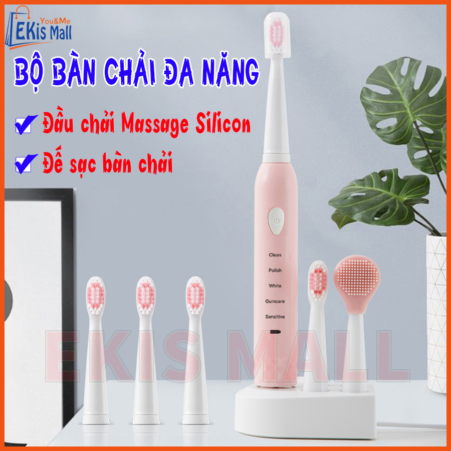 Bàn chải điện Sonic X1 kèm Đế sạc Bàn chải đánh răng điện tự động bản Cao Cấp