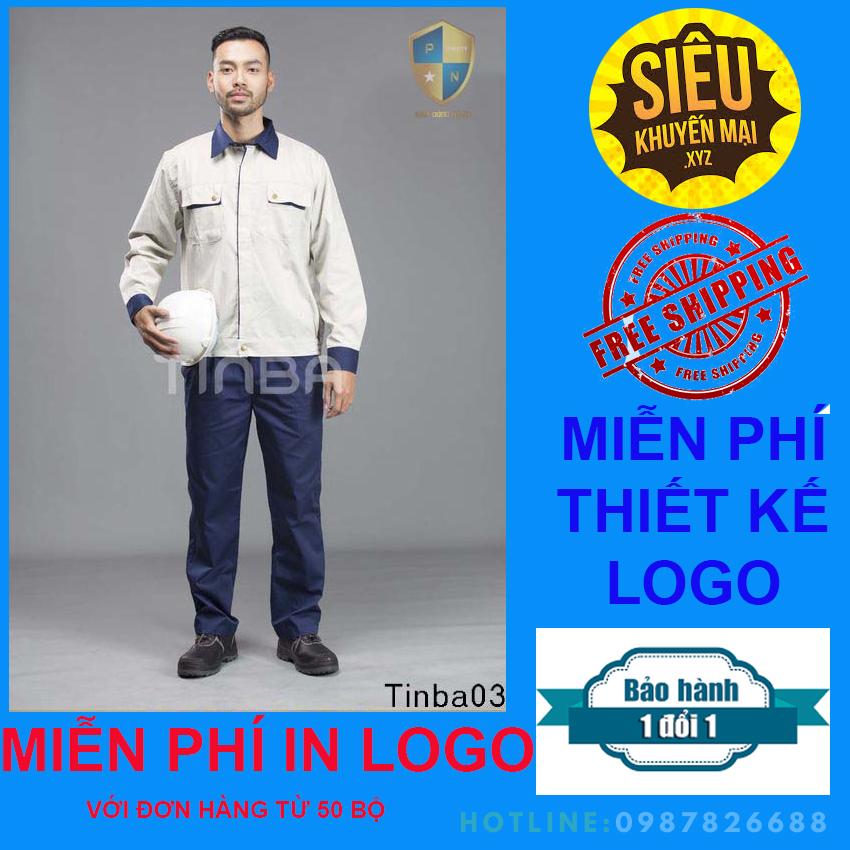 Quần áo bảo hộ lao động Tinba03, quần áo bảo hộ lao động xịn, quần áo bảo hộ vải Pangrim Hàn Quốc, quần áo bảo hộ chất lượng, quần áo bảo hộ lao động, đồng phục công nhân, đồng phục kỹ sư, đồng phục công ty, bảo hộ lao động Phúc Nam