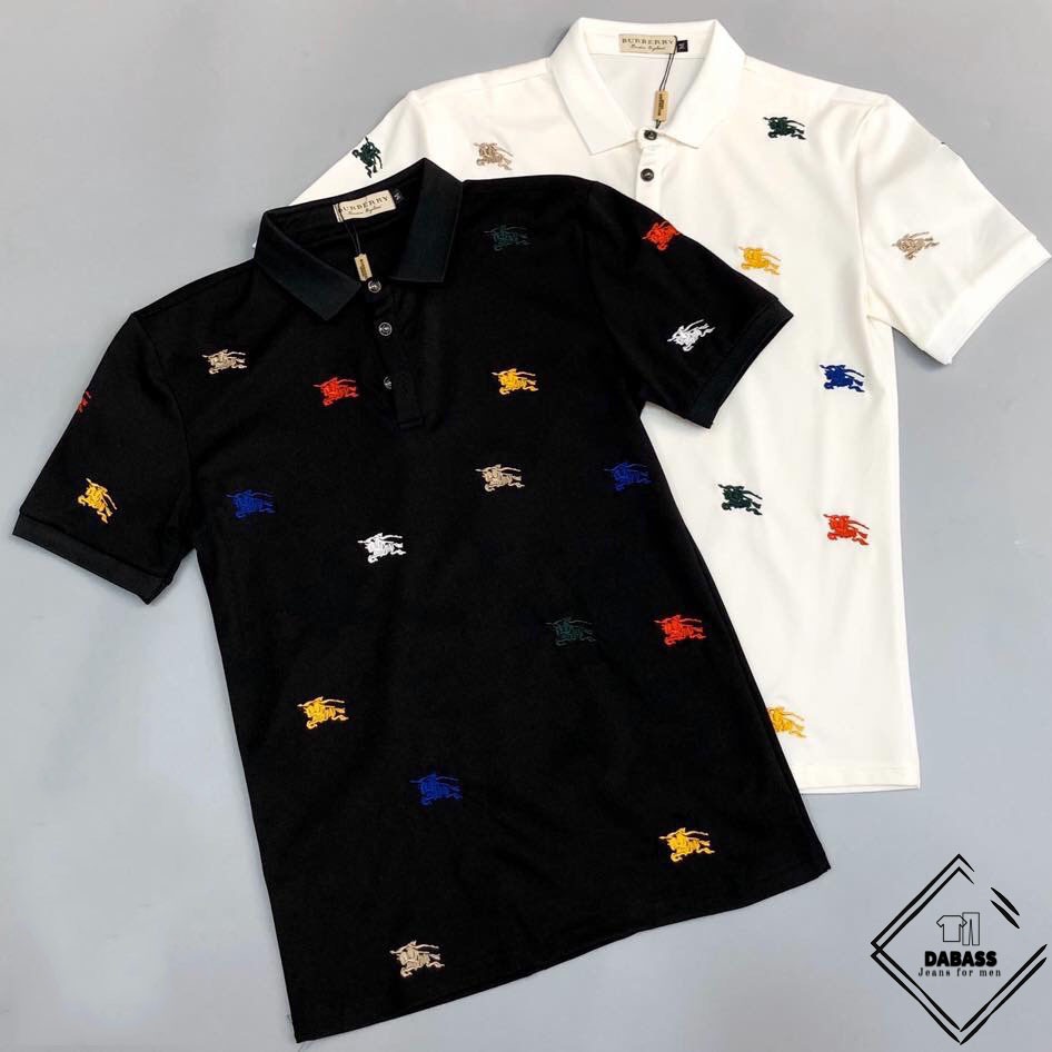 Áo Thun Nam Cổ Trụ Áo Polo Thêu Họa Tiết Ngựa Năng Động Trẻ Trung Chất Cotton Co Dãn Thoải Mái Vận Động