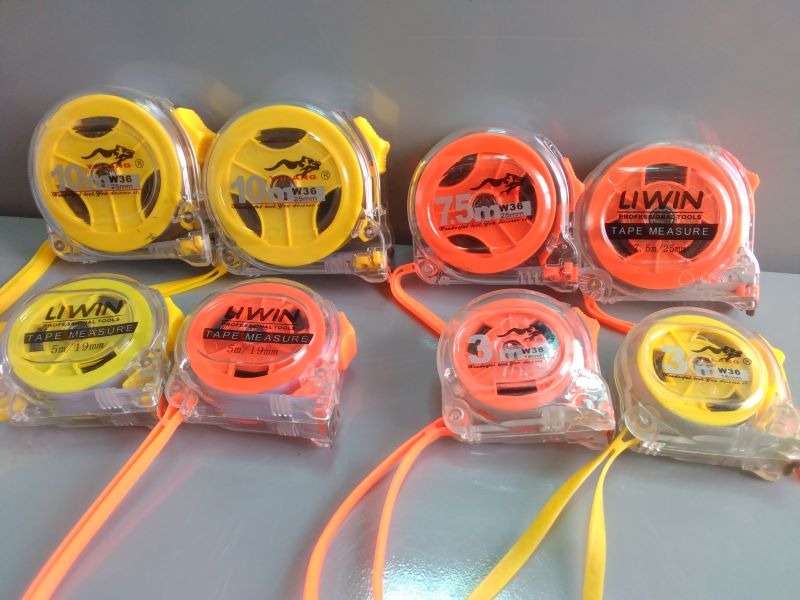 Thước rút 10m 7m5 5m 3m hộp trong, thước cuộn thép trong liwin giá rẻ npp.