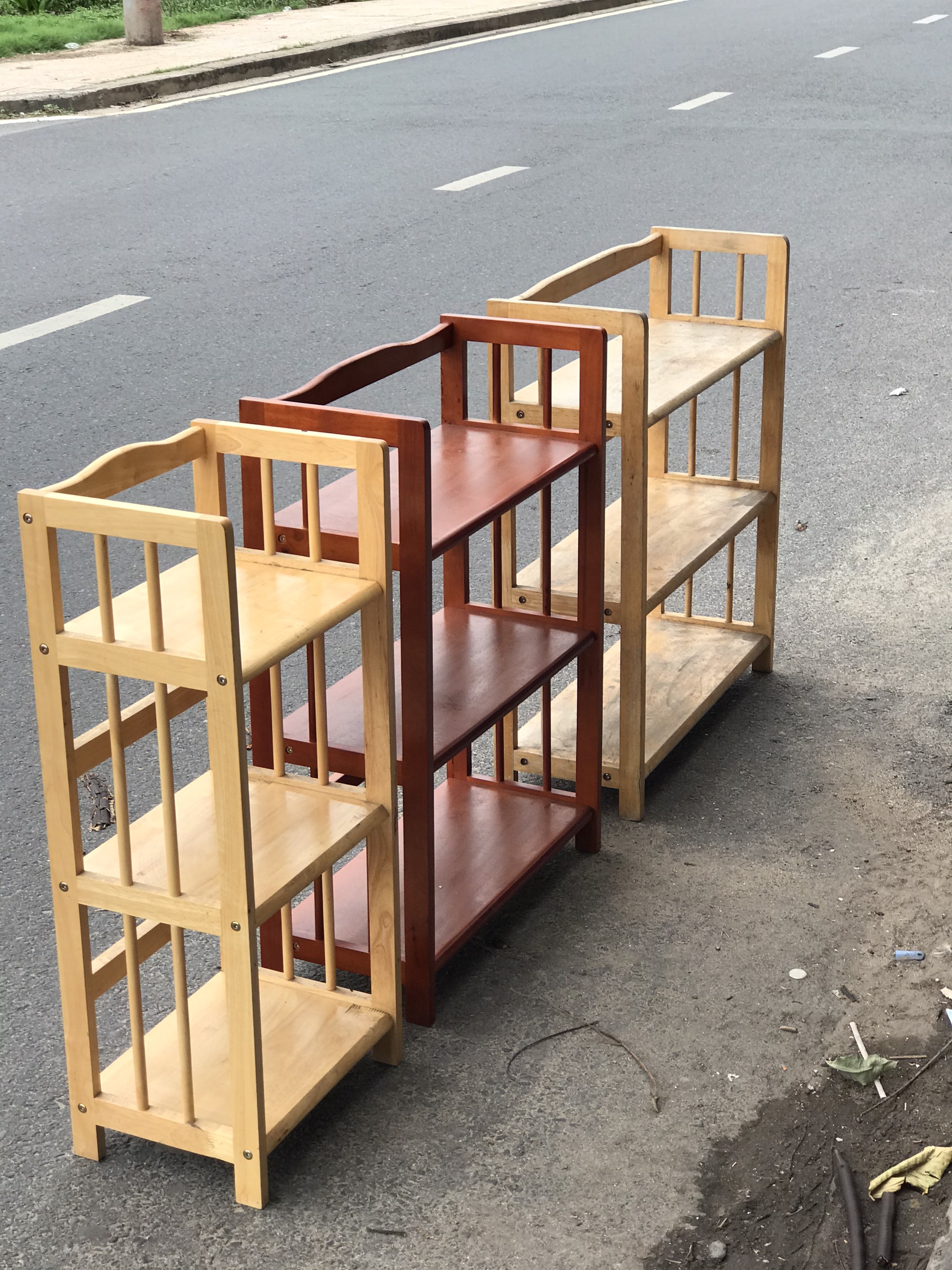 Kệ Sách, Kệ Đựng Đồ, Kệ Gỗ Tự Nhiên Lắp Ráp 3 Tầng