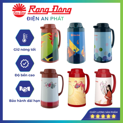 Phích pha trà giữ nhiệt Rạng Đông 1 lit, bình thuỷ đựng nước nóng, Model: RD 1040 TS