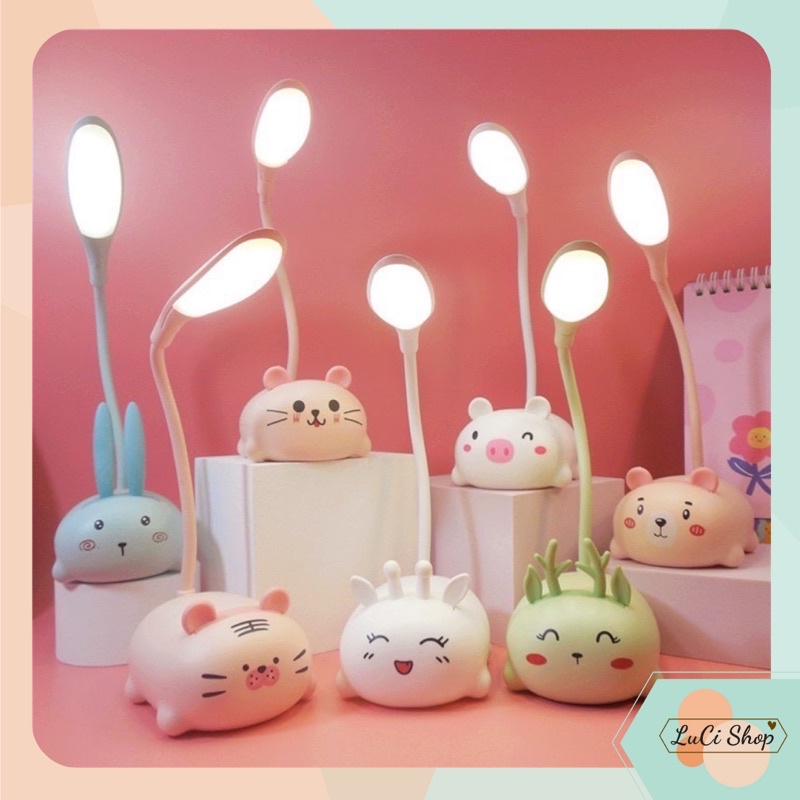 Đèn led để bàn hình thú dễ thương sạc pin tiện lợi lucishop