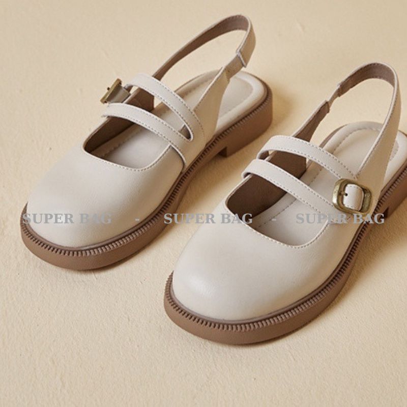 Giày búp bê nữ, Lolita đế cao 3 phân chất đẹp 2 quai chéo tôn chân dễ phối đồ 466