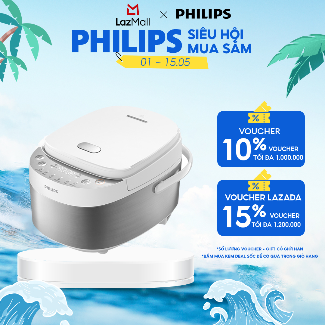 Nồi Cơm Điện Tử Mini Philips HD3170/66 | 600W | 0.85 Lít - Hàng Chính Hãng