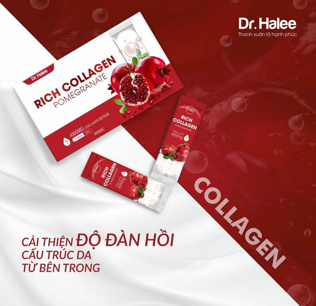 Collagen lựu đỏ dr halee hộp 14 gói