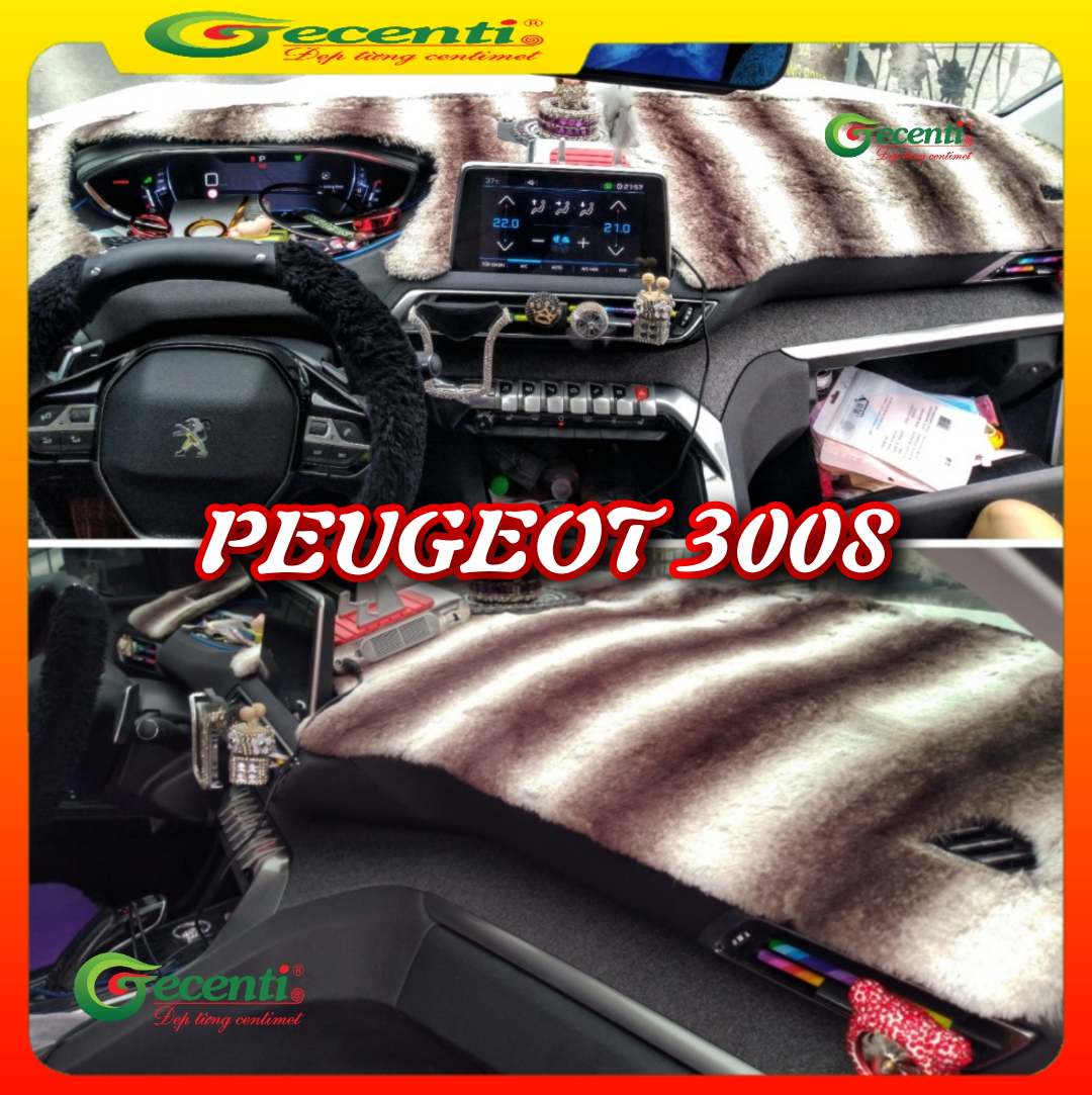 [HCM]Thảm taplo lông thú cao cấp PEUGEOT 3008-Thương hiệu GECENTI