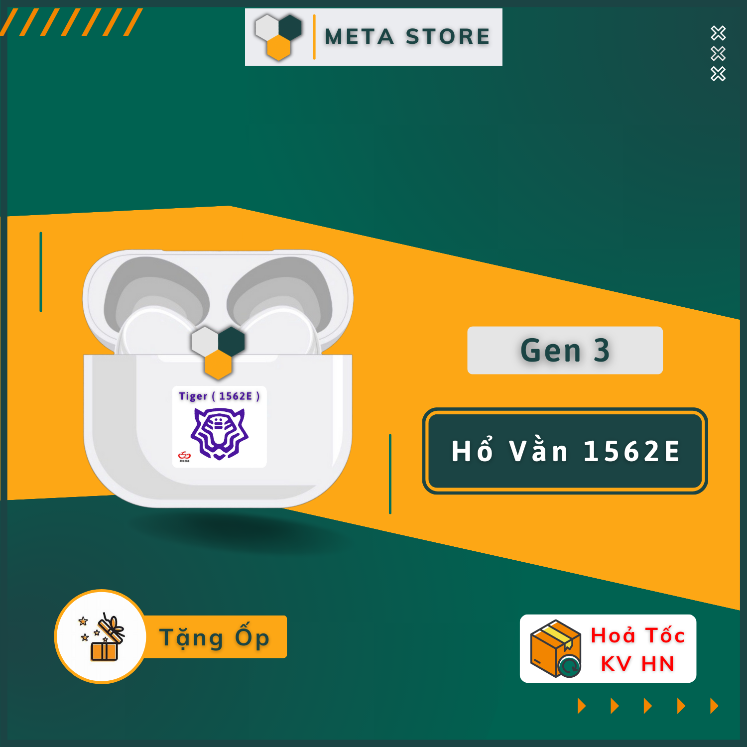 Tai nghe hổ vằn 1562e, tai nghe bluetooth gen 3 âm thanh vòm - pin 8h • meta store