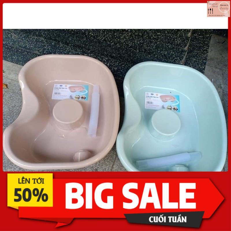 Chậu gội đầu tại giường, Chậu gội đầu tại nhà cho người già, bà bầu, trẻ nhỏ Nhựa Việt Nhật -Thau gội đầu tiện ích