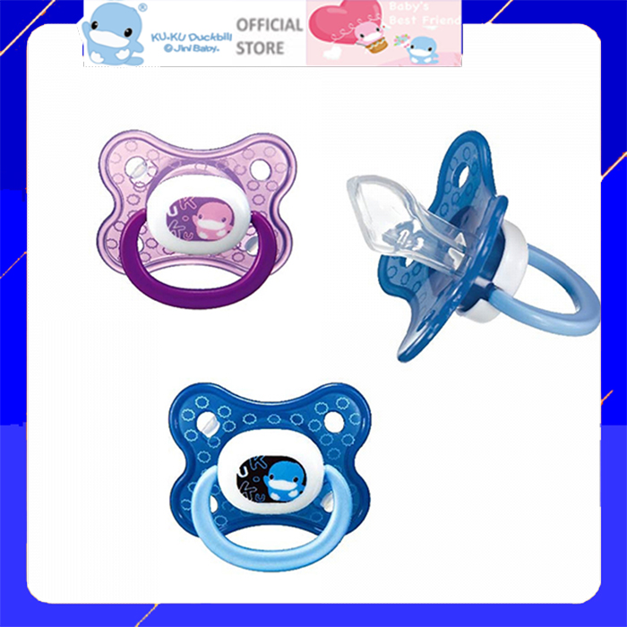 Ti giả cho bé từ 6 tháng tuổi silicone mềm chỉnh nha có nắp đậy kuku ku5511a