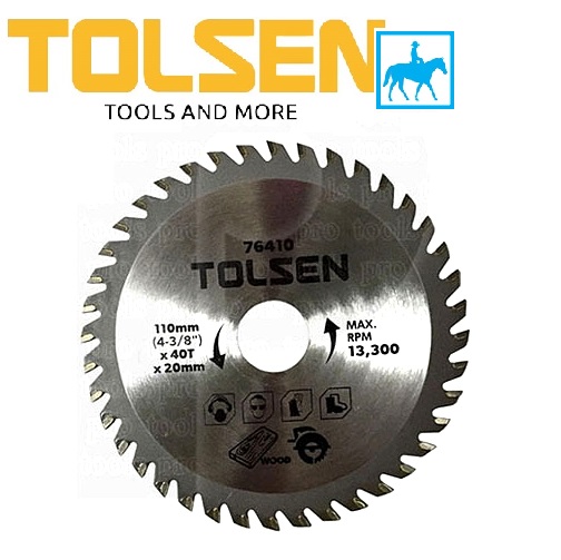 Lưỡi cưa gỗ lưỡi cắt gỗ 110mm lỗ cốt 20mm tolsen 76410