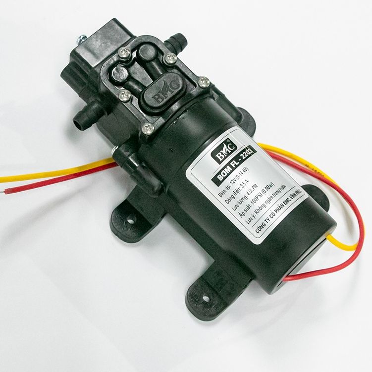 Bơm FL hồi lưu 2203 4.5L/P, máy bơm mini 12v, bơm tăng áp 12v