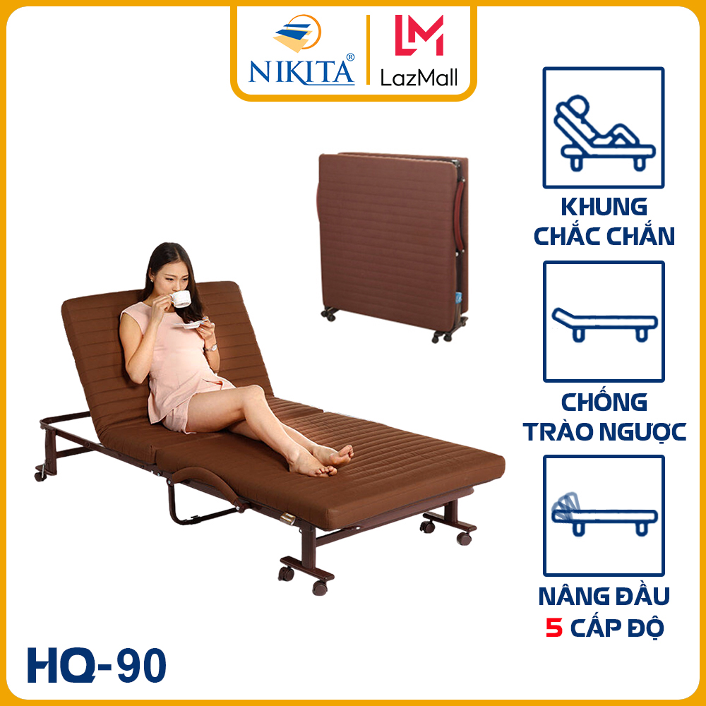 [Trả góp 0%] Giường gấp gọn Hàn Quốc NIKITA HQ90 - Hàng Chính Hãng