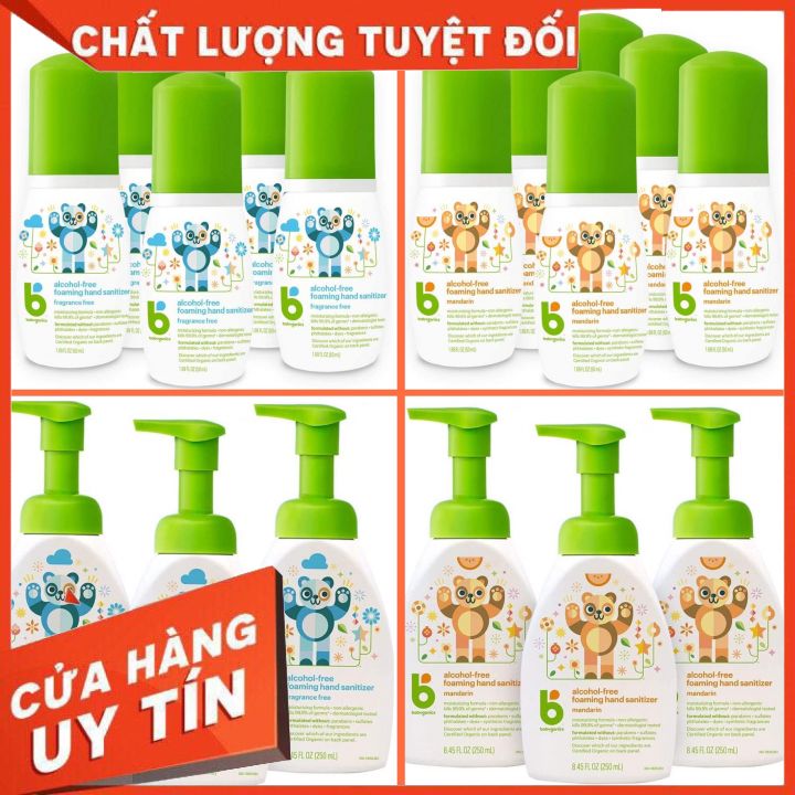[HCM]Nước Rửa Tay Khô Babyganics Cho Bé Dung Tích 50ml/250ml
