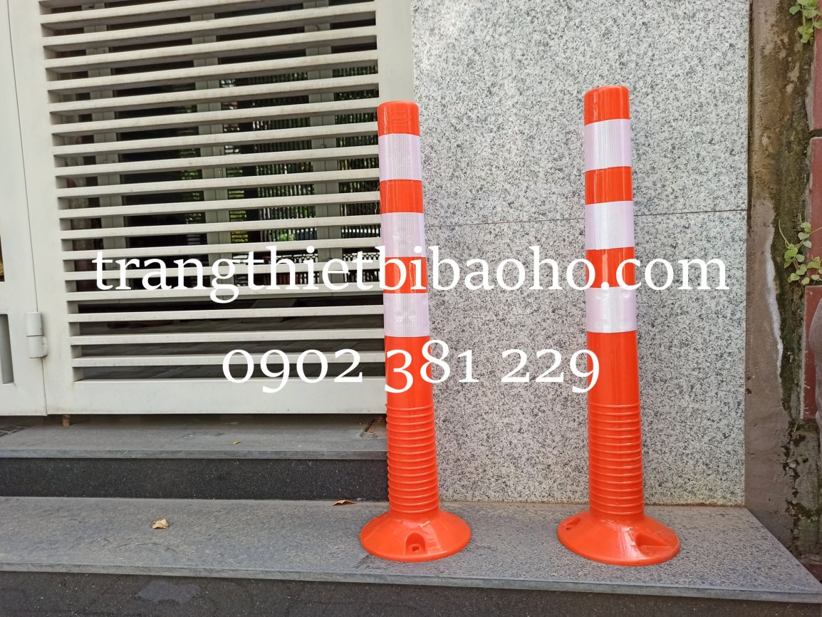 Cọc tiêu giao thông phân làn hình trụ nhựa dẻo - GT75B màu cam dài 75cm