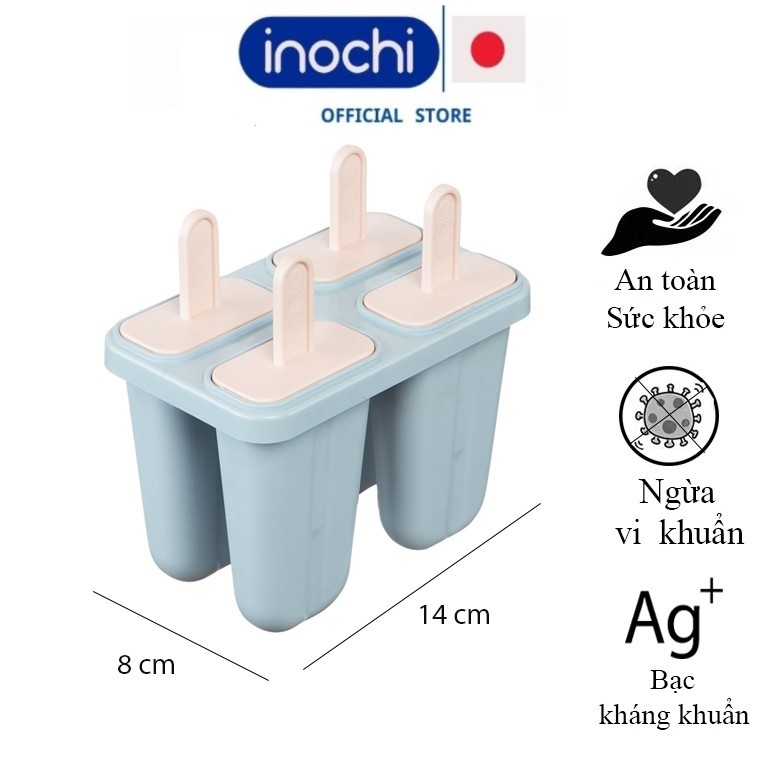 Khuôn làm kem, khuôn làm kem nhựa cao cấp kháng khuẩn, dụng cụ làm kem an toàn cho sức khỏe inochi