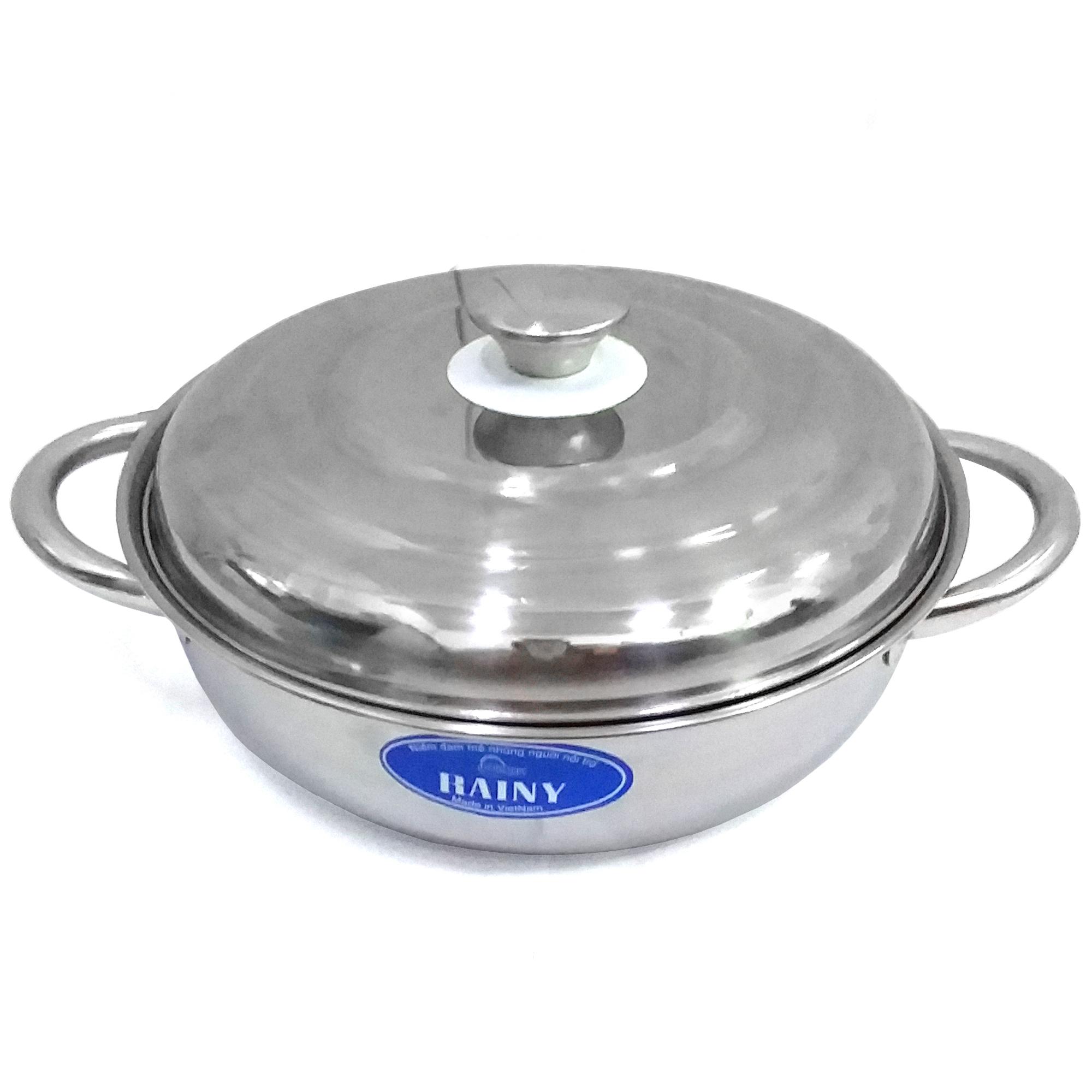 Lẩu inox rainy 22cm nắp inox rnlau225d chính hãng thông minh đẹp giá rẻ bền lâu khuyến mãi 2020 hot cao cấp