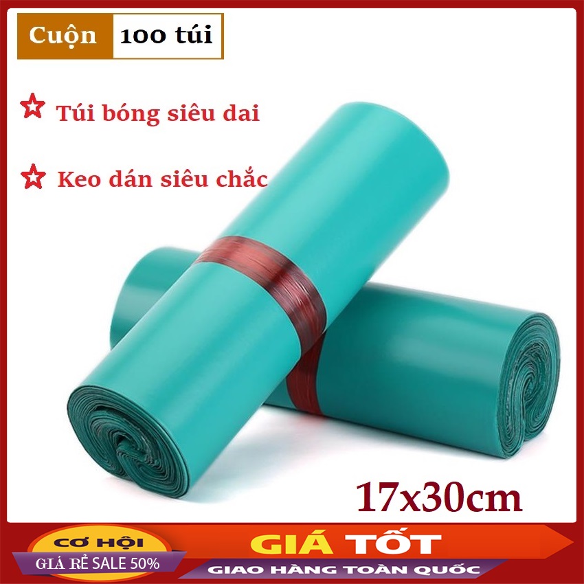 Cuộn 100 Túi Gói Hàng COD Size 17x30cm - Thông Minh, Keo Dán Chắc, Túi Siêu Dai, Chống Thấm Nước, Tiết Kiệm Thời Gian Gói Hàng - Túi gói hàng, túi chuyển phát nhanh, túi niêm phong - SALE 50% - BIG MART