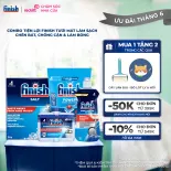 Combo Finish Sáng Bóng Tươi Mát Tiện Lợi: Viên Rửa Chén Bát, Muối Chống Cặn & Làm Bóng