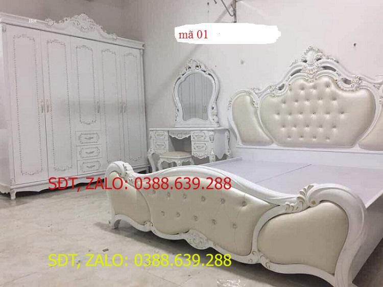 combo bộ giường tủ tân cổ điển 01 .