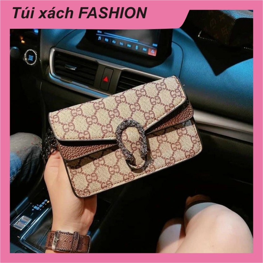 Túi xách Nữ Đeo Chéo Khóa Hình Rồng Mini sz 18