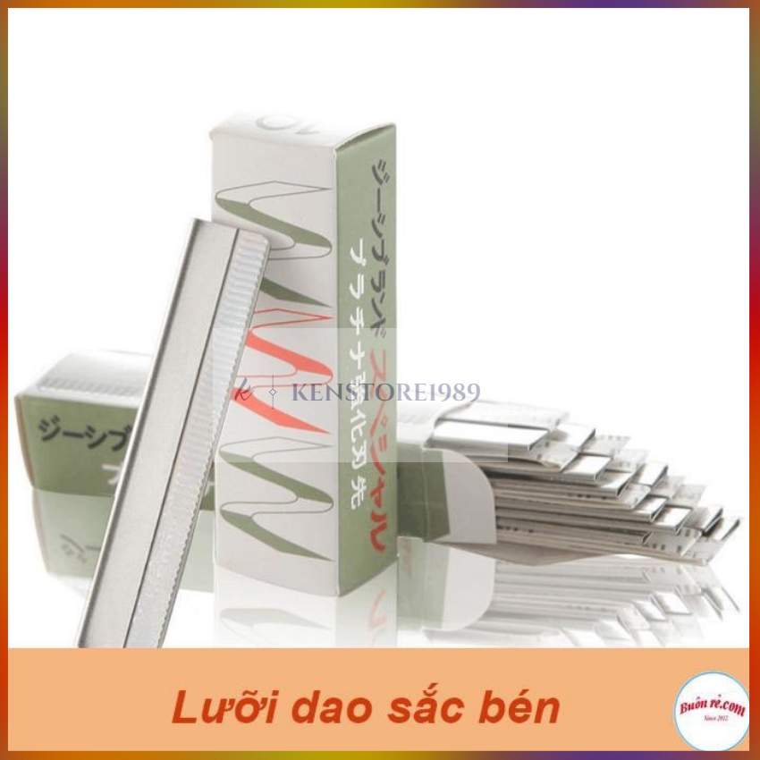 Dao cạo lông mày, tỉa lông mày hộp 10 dao cạo bằng thép không gỉ