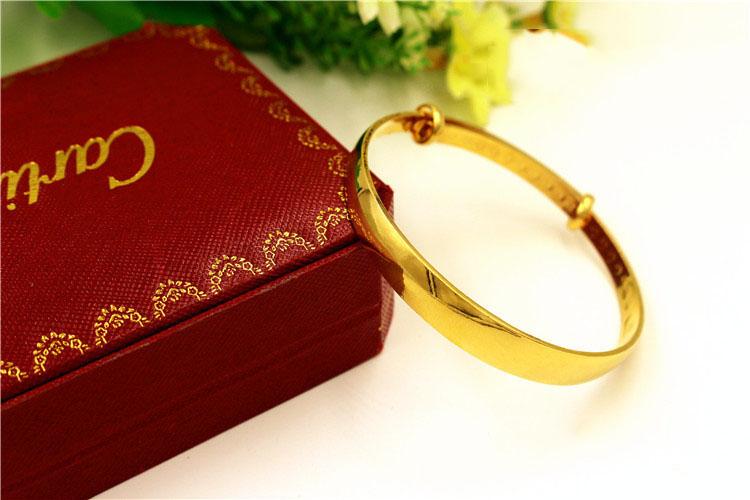 Vòng tay nữ mạ vàng 18k trơn