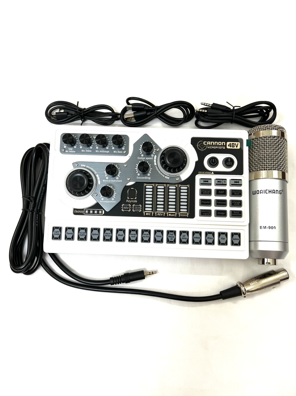 Bộ combo livestream sound card x5 và mic bm900