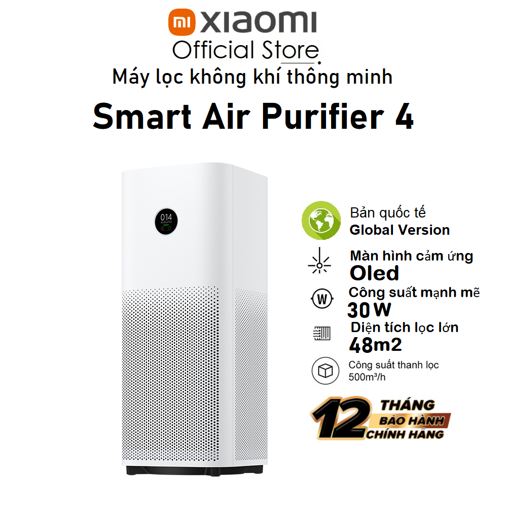Máy lọc không khí Xiaomi Smart Air Purifier 4 EU BHR5096GL - Hàng chính hãng