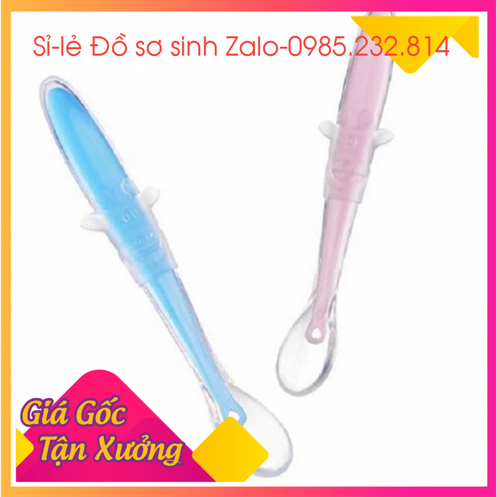 [COMBO 3] Thìa ăn dặm silicon hình thú cho bé tập ăn dặm