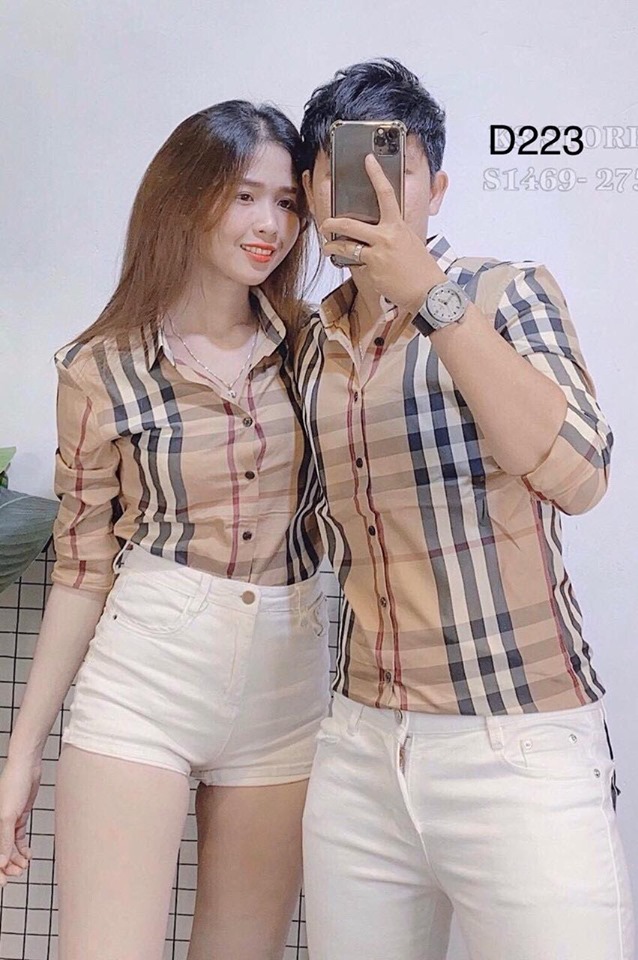 Áo sơ mi nam nữ tay dài trơn chất liệu coton lụa cao cấp - chuẩn men menshopps sml032