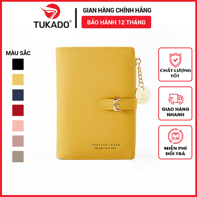 Ví Nữ Dài Cầm Tay FOREVER YOUNG Da Mềm Khóa Đồng Xu Độc Đáo Nhiều Ngăn Tiện Dụng Chất Cực Đẹp FY01 - Tukado