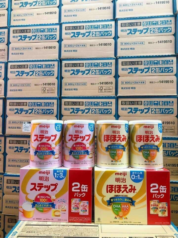 (MẪU MỚI) SỮA MEIJI 0-1 & 1-3 NỘI ĐỊA NHẬT BẢN - HỘP 800g