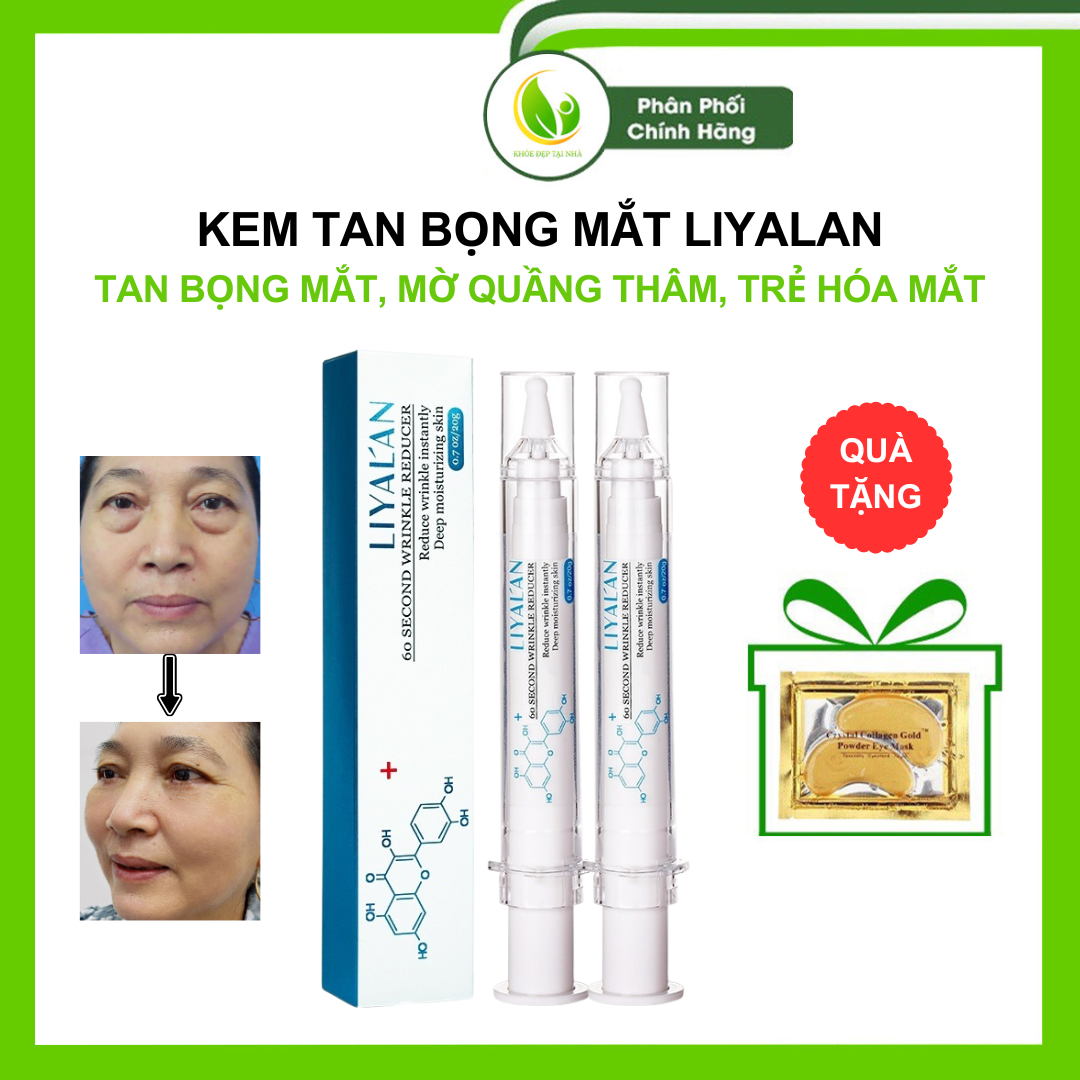 Kem tan bọng mắt Liyalan - giúp tan bọng mắt dưới, kem tan bướu mỡ, kem mờ quầng thâm trẻ hóa mắt