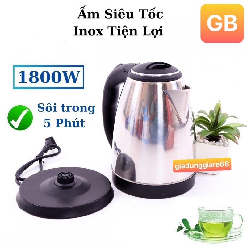 Ấm siêu tốc đun nước 1.8 lít , ấm đun siêu tốc electric kettle