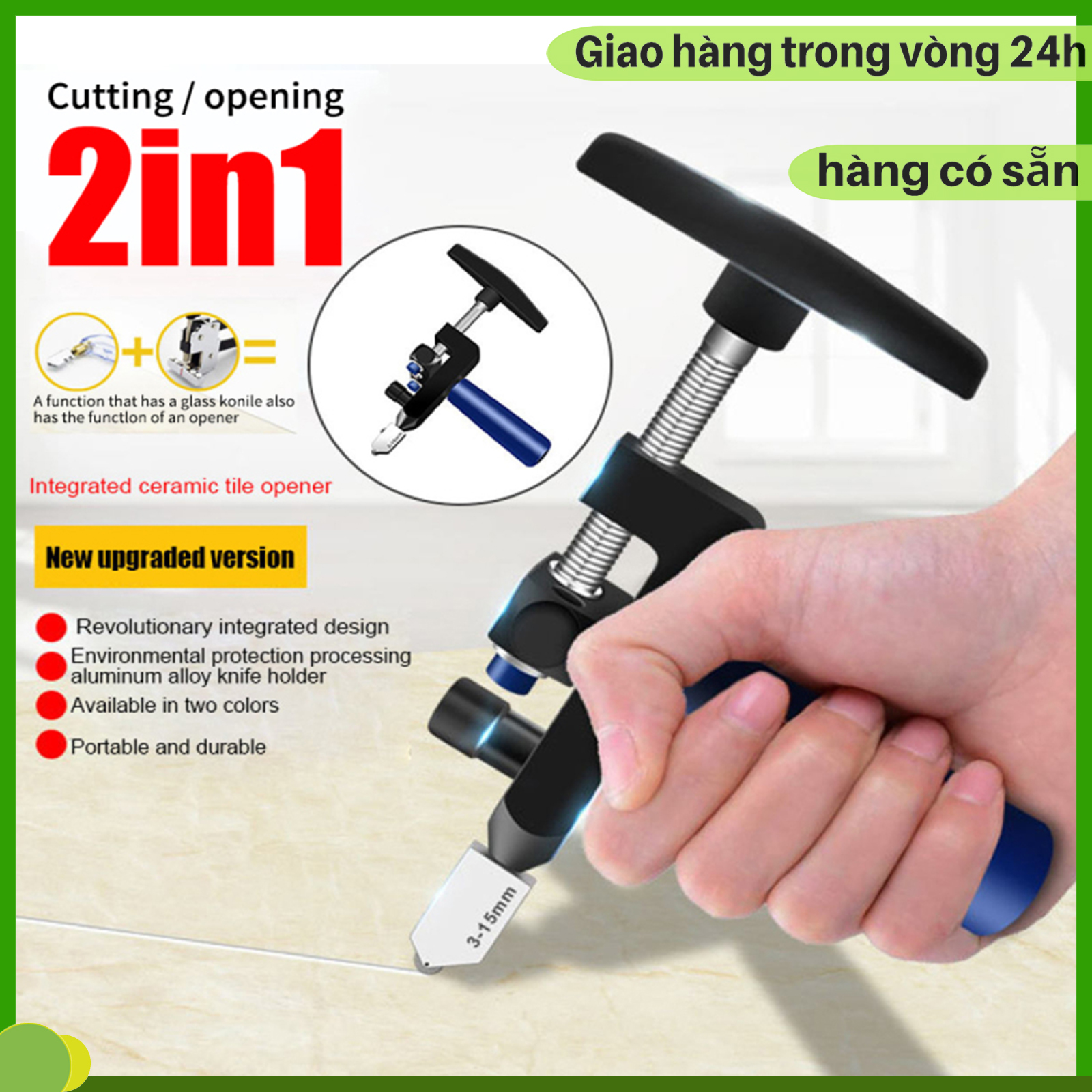 Máy Cắt Gương Gạch Thủ Công, Máy Cắt Kính Đa Chức Năng, Bộ Dụng Cụ Mở Gạch Gốm, Dễ Dàng Cắt Gạch Thủy Tinh (đen)
