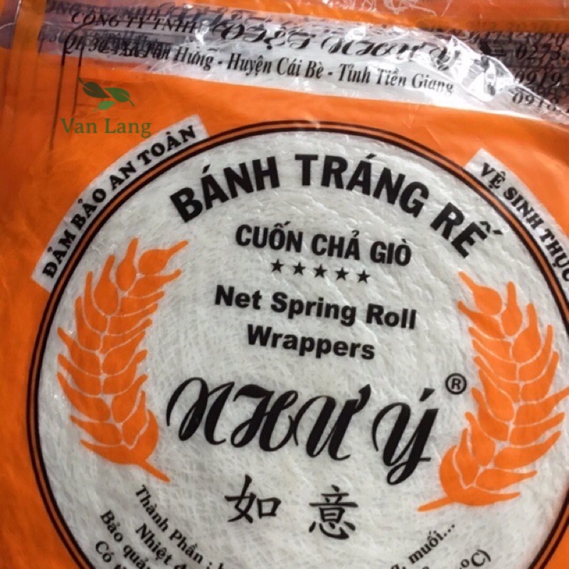 Bánh tráng rế cuốn chả giò Như Ý - Bánh đa nem rế 10 gói ( 200lá )