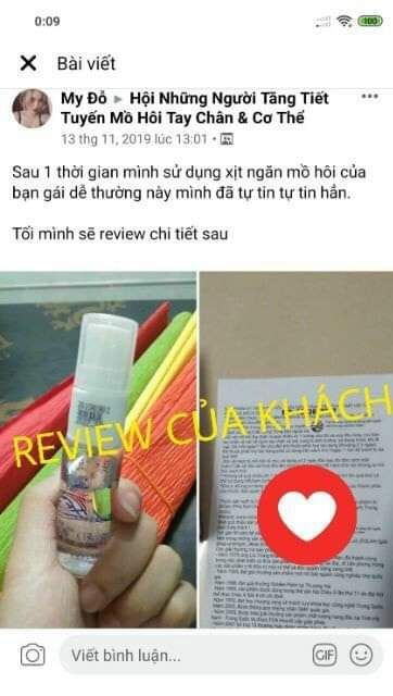 Xịt ngăn mồ hôi hàng nội địa trung