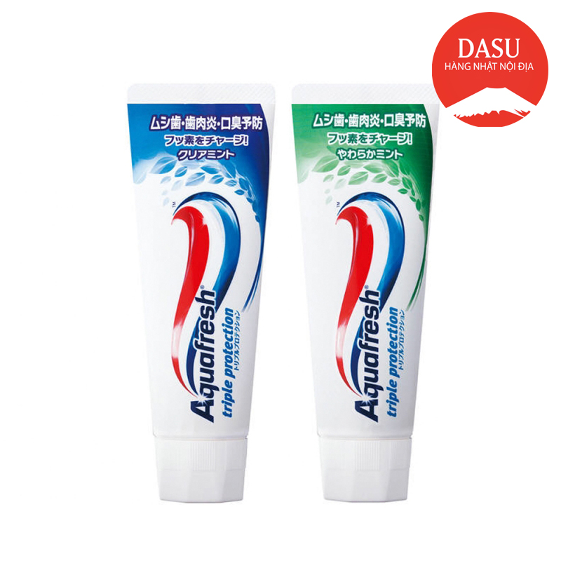 [HCM]Kem đánh răng Aquafresh Triple Protection 140g hàng nội địa Nhât Bản cộng thêm 20G