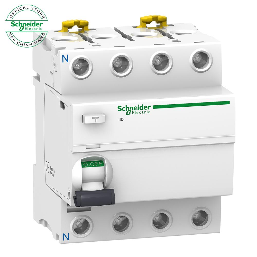 Rccb acti9 iid 4p 30ma, 240-415v, ac type - cầu dao / aptomat chống giật schneider
